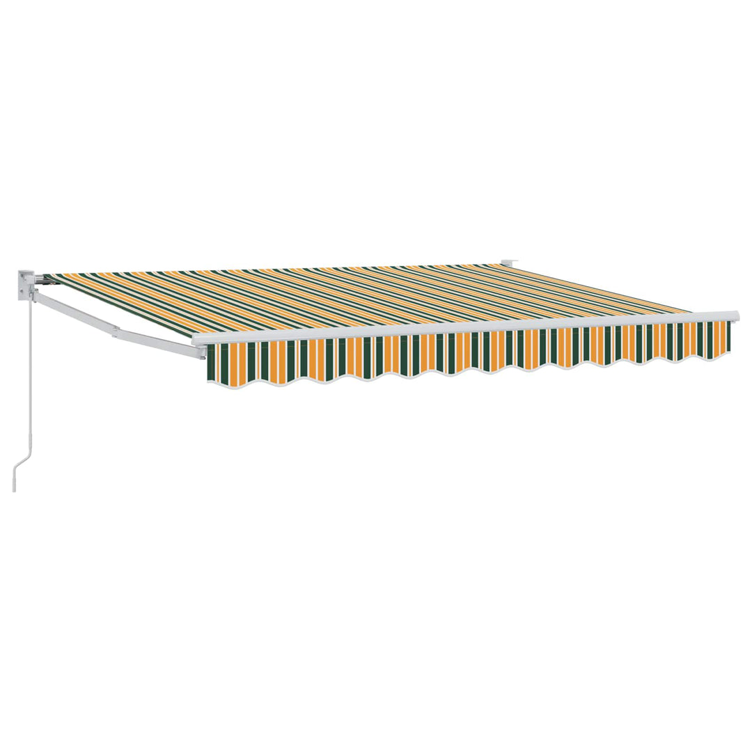 Udtrækkelig markise Grøn og Gul 3 x 2 m Polyester og Aluminium