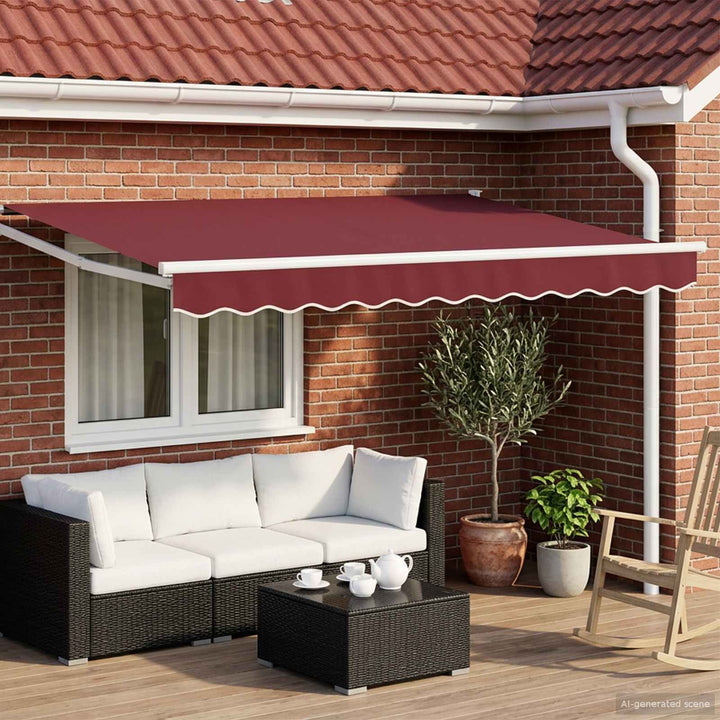 Markise Bordeaux 2,5 x 2 m Polyester og metal