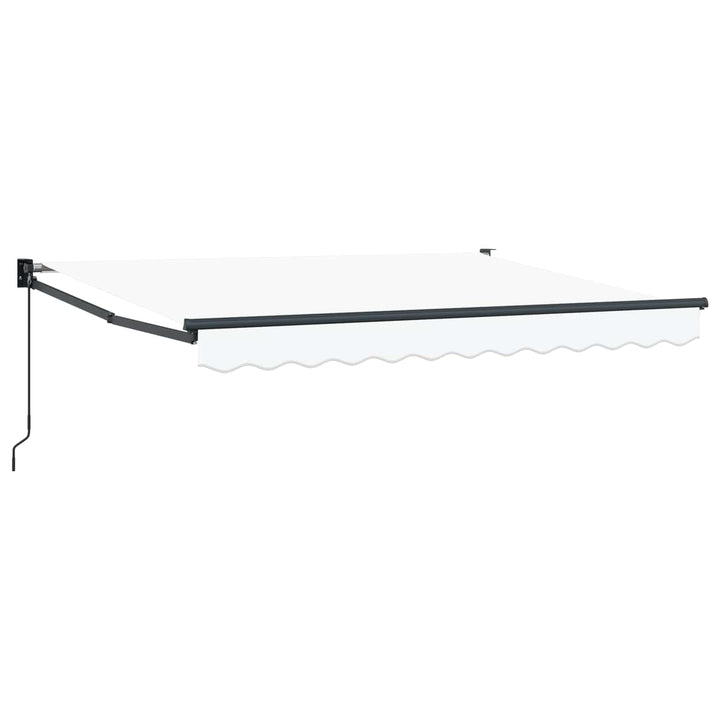 Udtrækkelig markise Hvid 3 x 2 m 100% Polyester og Aluminium
