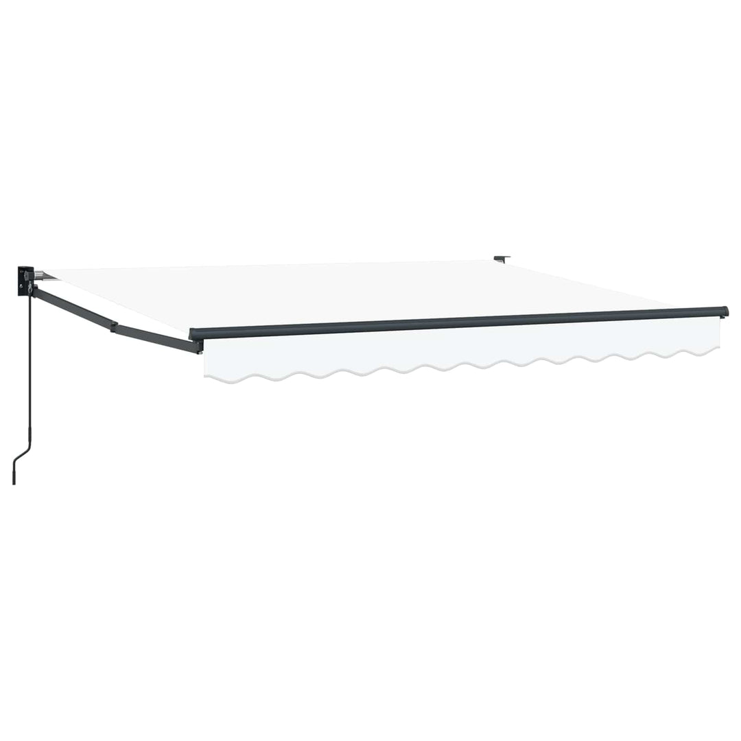 Udtrækkelig markise Hvid 3,5 x 2 m 100% Polyester og Aluminium