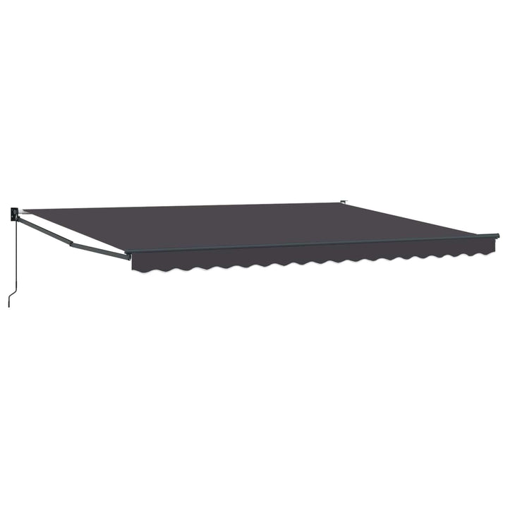 Udtrækkelig markise Antracit 4 x 2 m Polyester og Aluminium