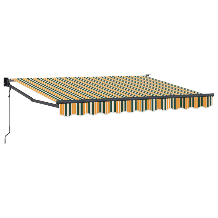 Markise Grøn og Gul 3 x 2 m Polyester og metal