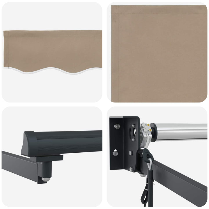 Udtrækkelig markise Beige 3,5 x 2 m Polyester og metal