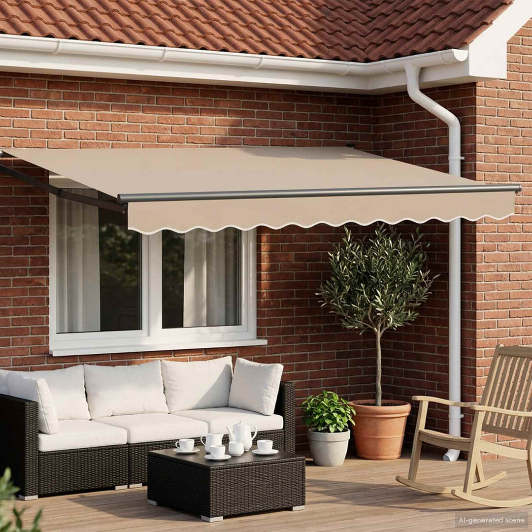 Elektrisk Utrækkelig Markise Beige 3,5 x 2 m