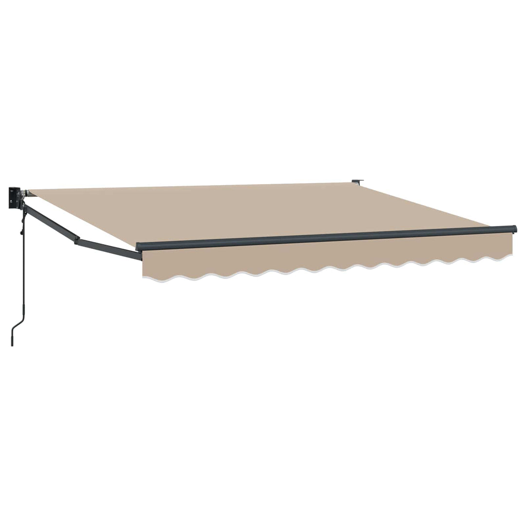 Udtrækkelig markise Beige 3,5 x 2 m Polyester og metal
