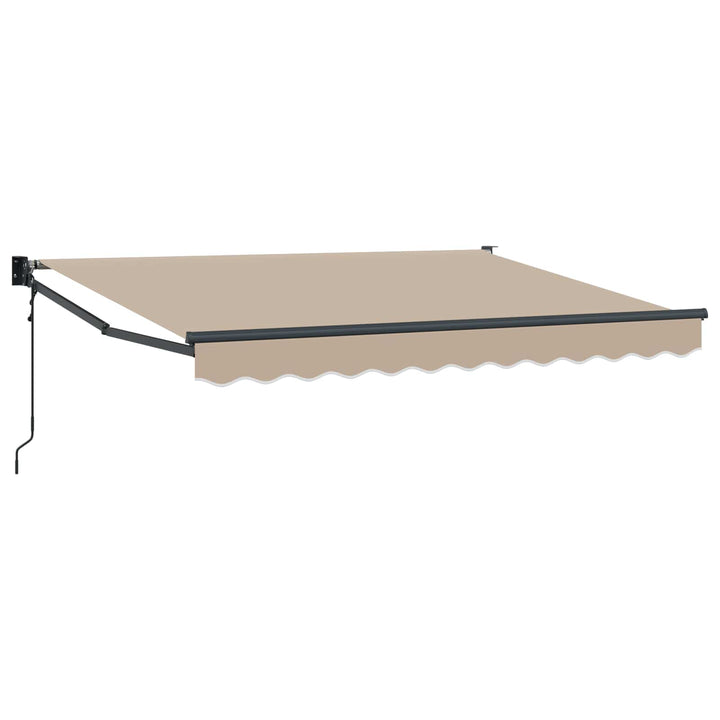 Udtrækkelig markise Beige 3,5 x 2 m Polyester og metal