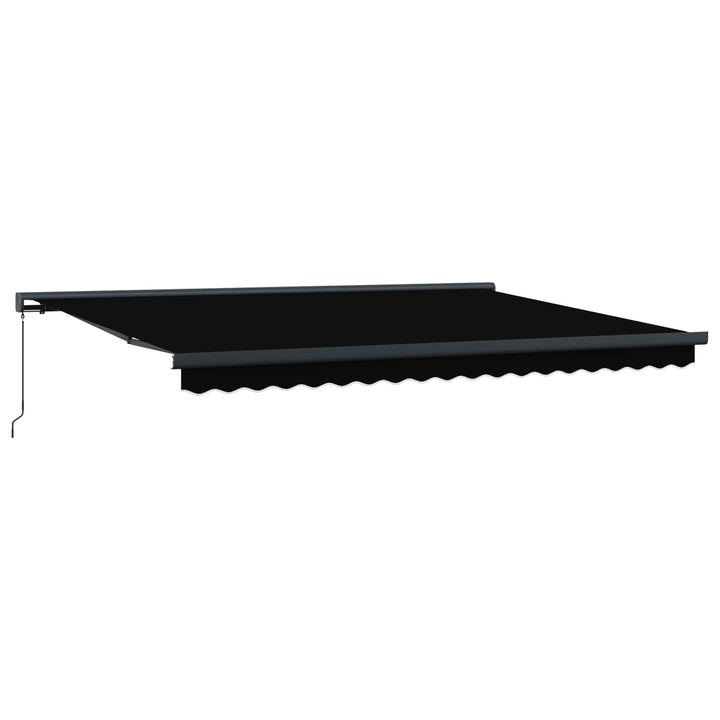 Utrækkelig Markise Sort 4 × 3 m Canvas og Aluminium