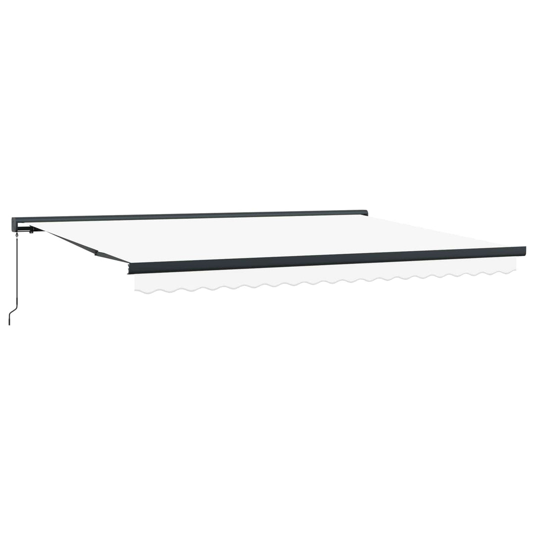 Udtrækkelig markise Hvid 4 × 3 m Canvas og Aluminium
