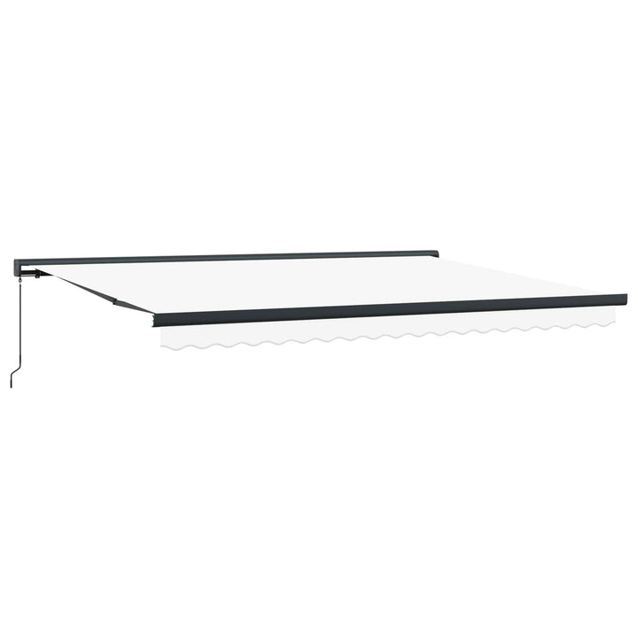 Utrækkelig Markise Hvid 4 × 3 m Canvas og Aluminium