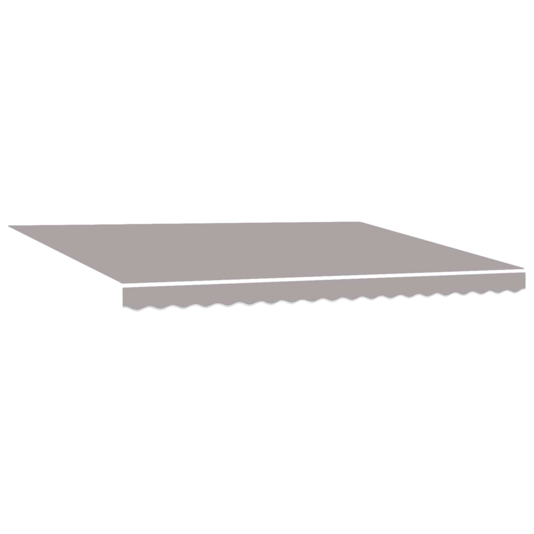Manuel Utrækkelig Markise Lysegrå 5 x 3 m