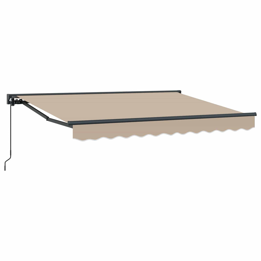 Manuel Utrækkelig Markise Beige 3,5 x 2 m