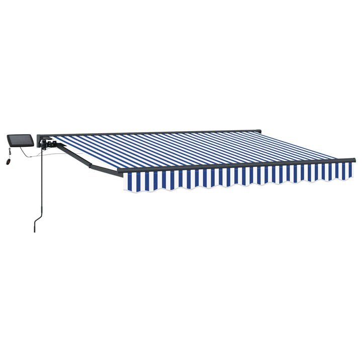 Manuel markise-ramme med LED-lys 2,5 x 2 m