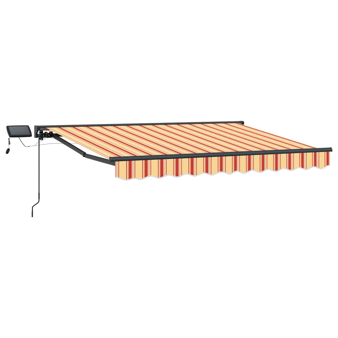 Manuel markise-ramme med LED-lys 2,5 x 2 m