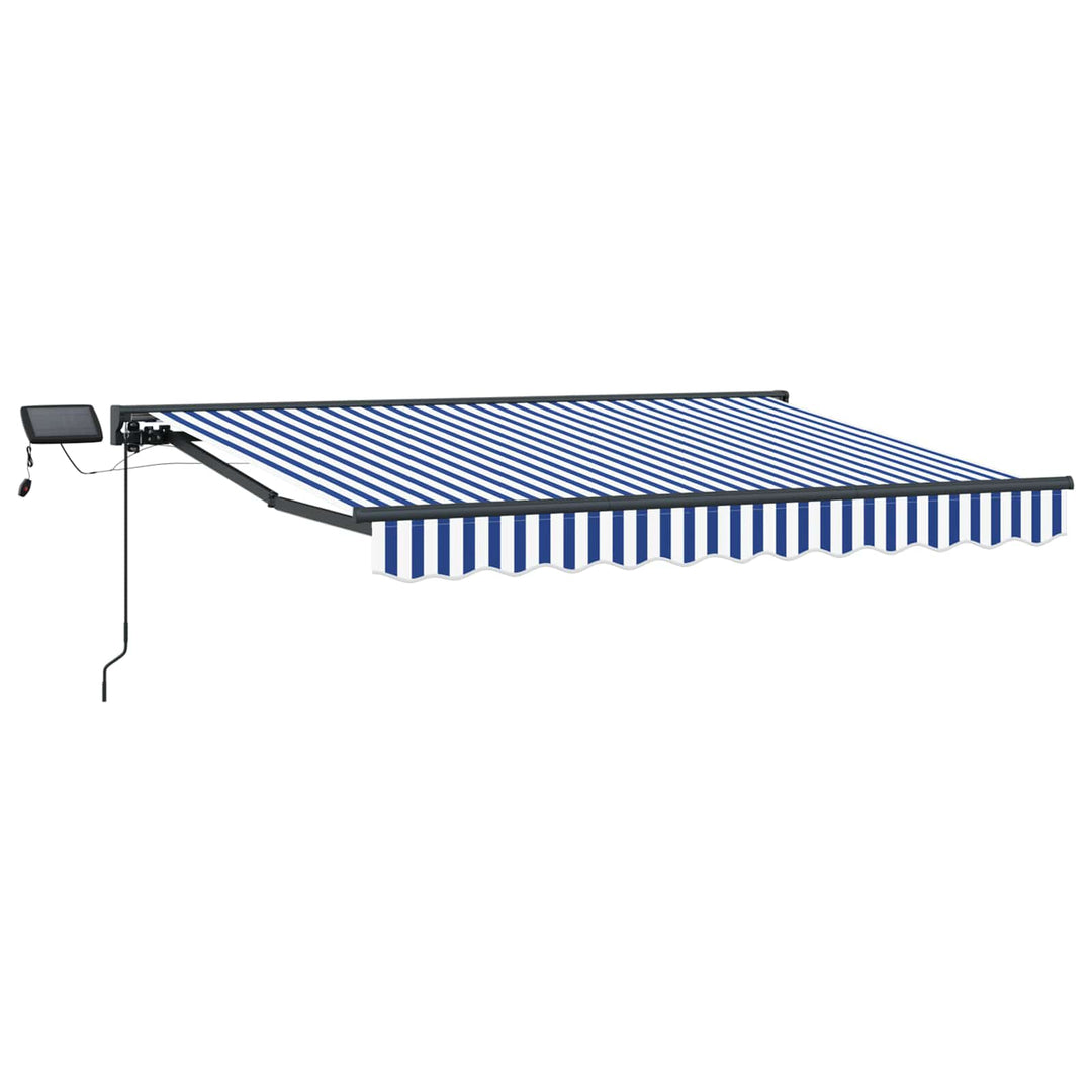 Manuel markise-ramme med LED-lys 3,5 x 2 m