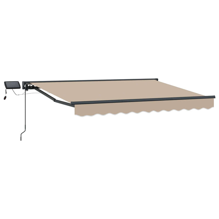 Manuel markise-ramme med LED-lys Beige og Antracit 3,5 x 2 m