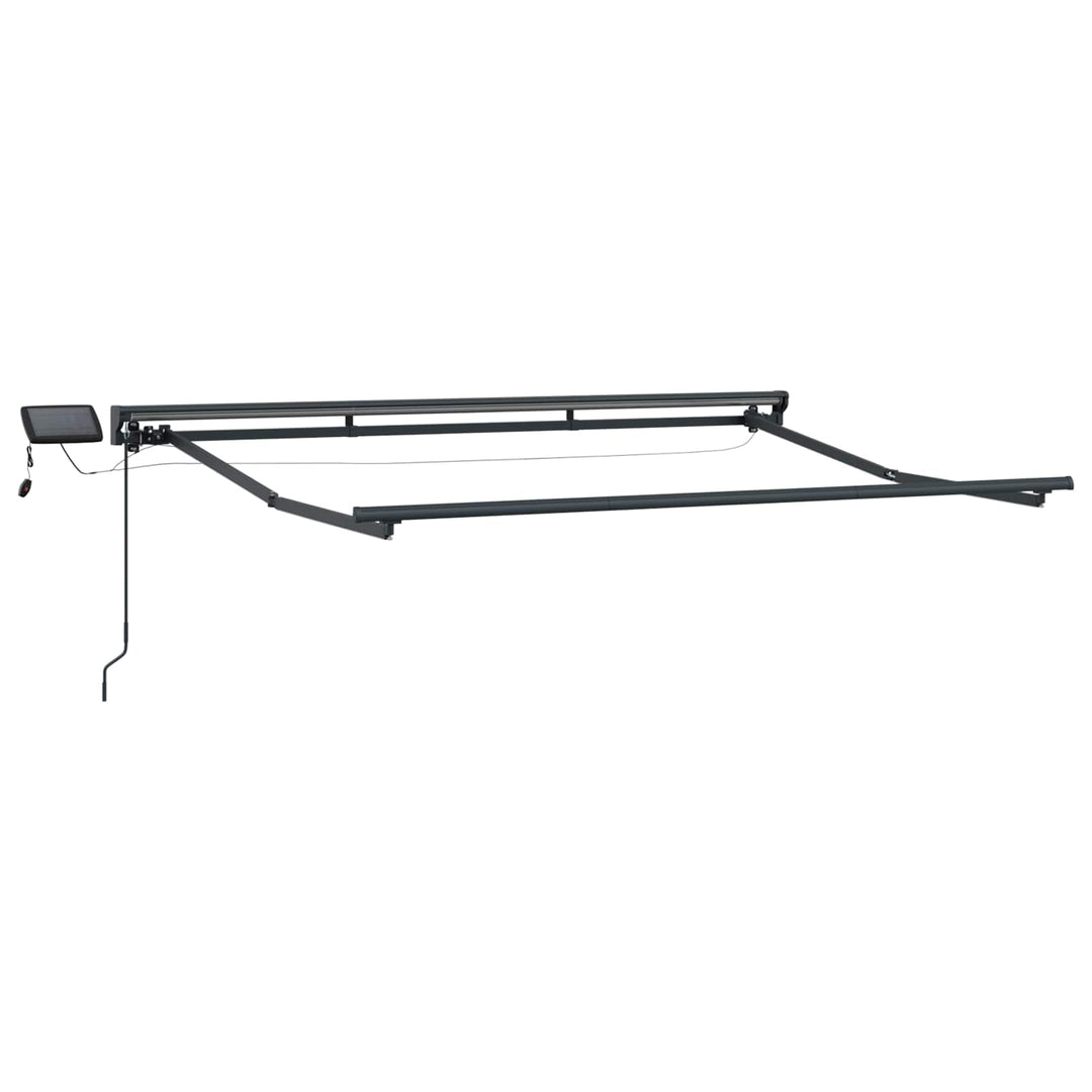 Manuel markise-ramme med LED-lys Beige og Antracit 3,5 x 2 m