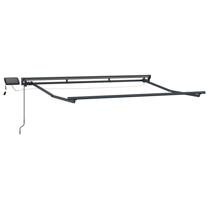 Manuel markise-ramme med LED-lys Beige og Antracit 3,5 x 2 m