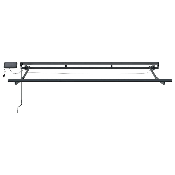 Manuel markise-ramme med LED-lys Beige og Antracit 3,5 x 2 m