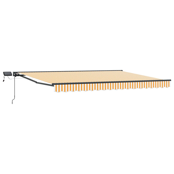 Manuel markise-ramme med LED-lys Gul, Hvid, Antracitgrå 4 x 2 m