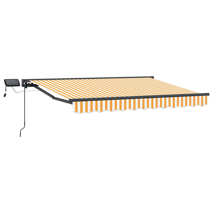 Manuel markise-ramme med LED-lys 3,5 x 2,5 m