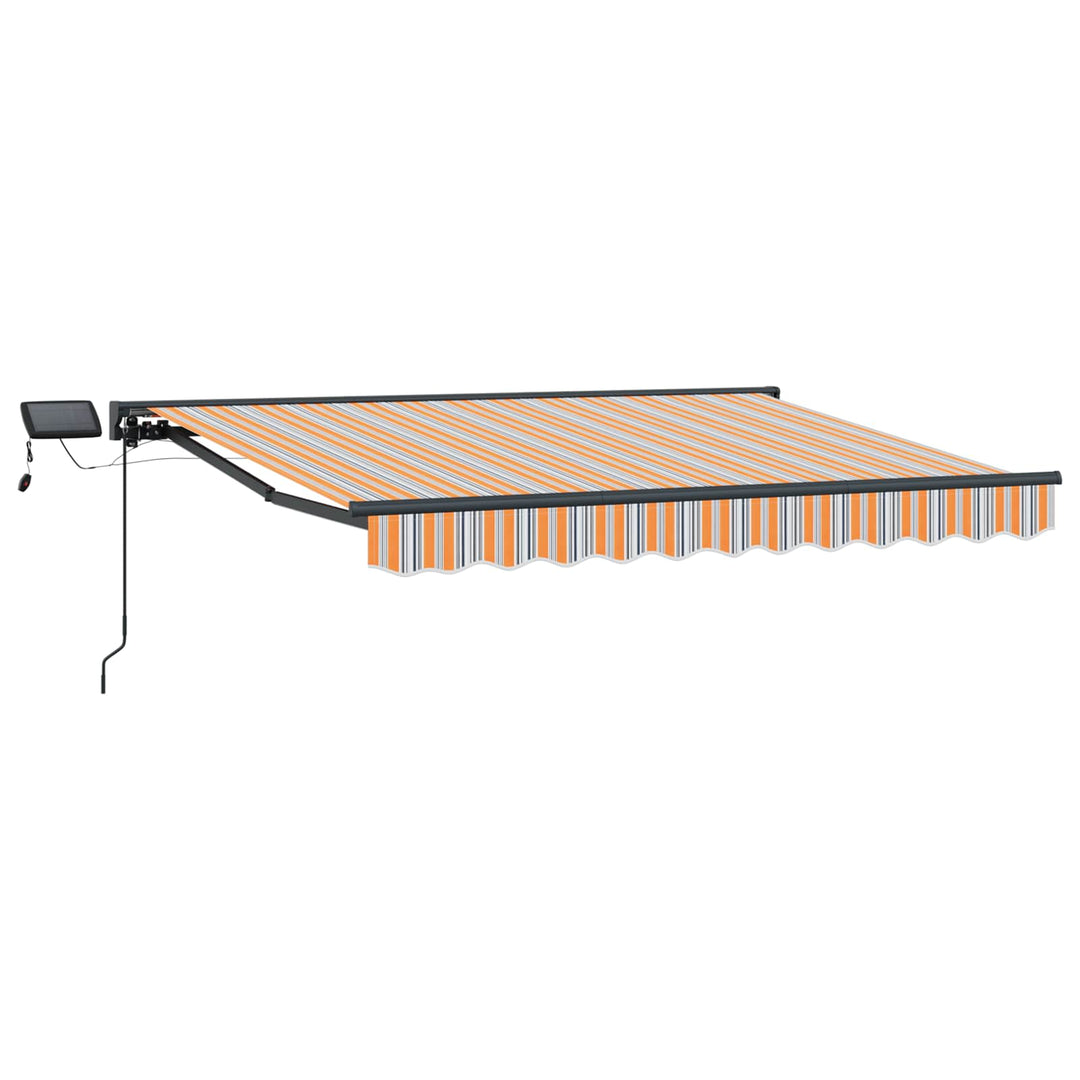 Manuel markise-ramme med LED-lys 3,5 x 2,5 m