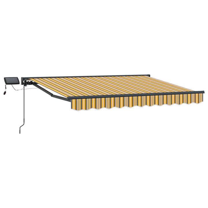 Manuel markise-ramme med LED-lys 3,5 x 2,5 m