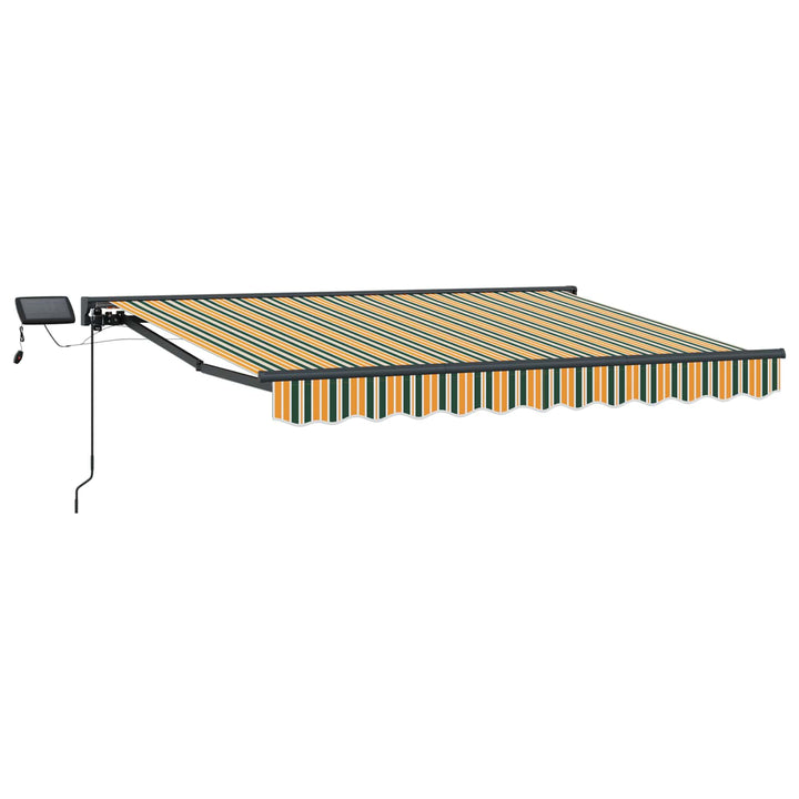 Manuel markise-ramme med LED-lys 3,5 x 2,5 m