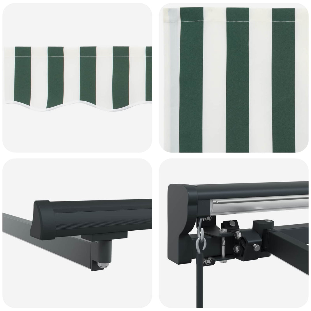 Manuel markise-ramme med LED-lys 3,5 x 2,5 m