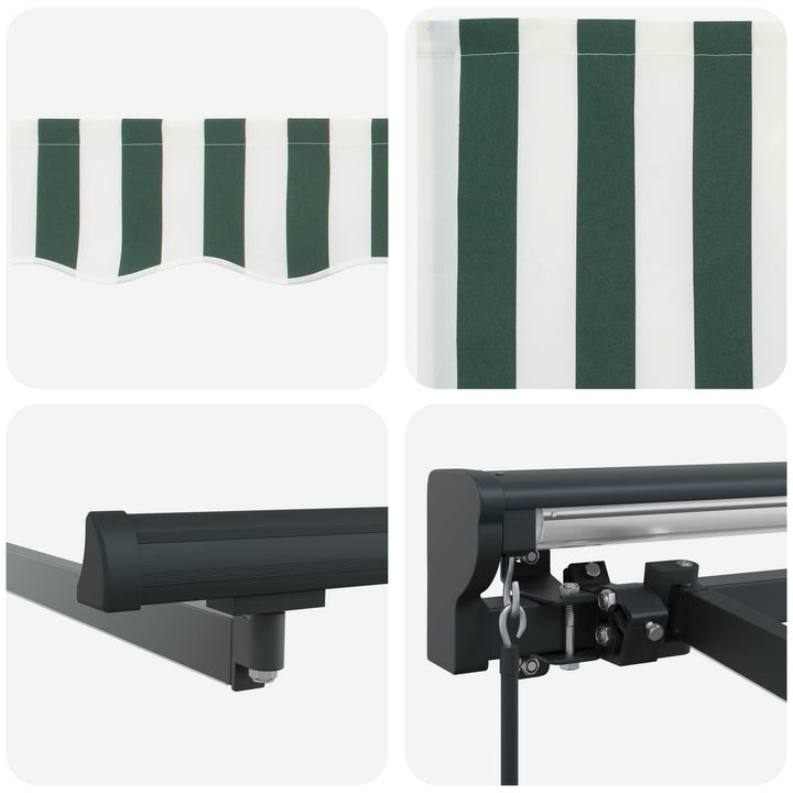Manuel markise-ramme med LED-lys 3,5 x 2,5 m