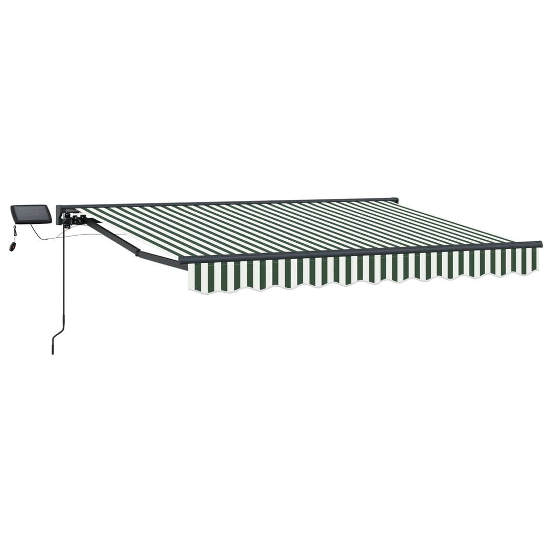 Manuel markise-ramme med LED-lys 3,5 x 2,5 m