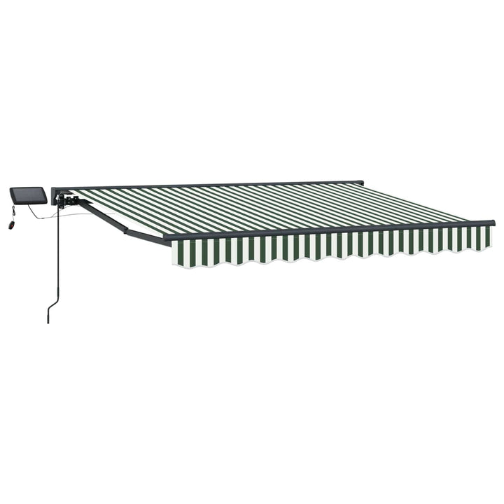 Manuel markise-ramme med LED-lys 3,5 x 2,5 m