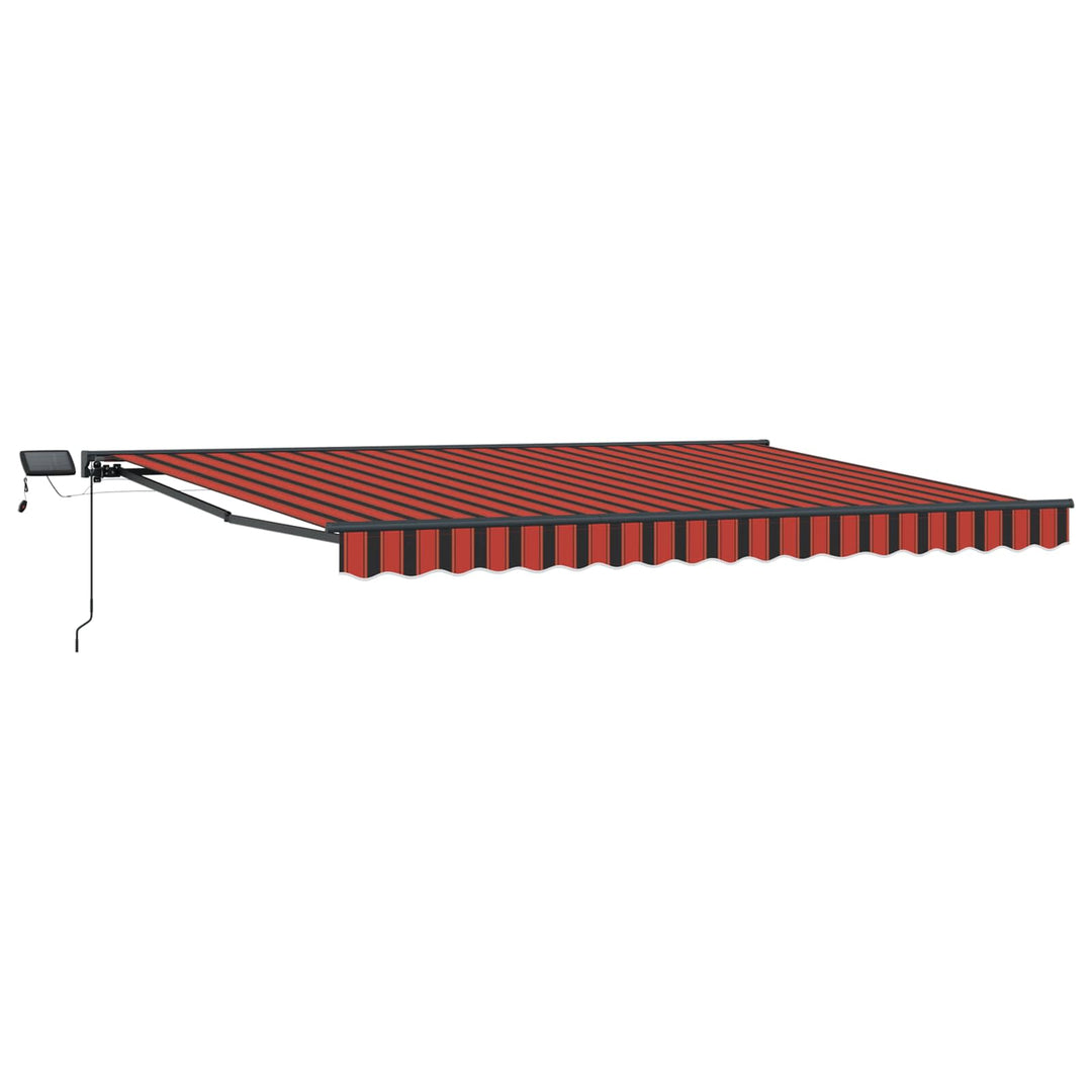Manuel markise-ramme med LED-lys 4 × 3 m