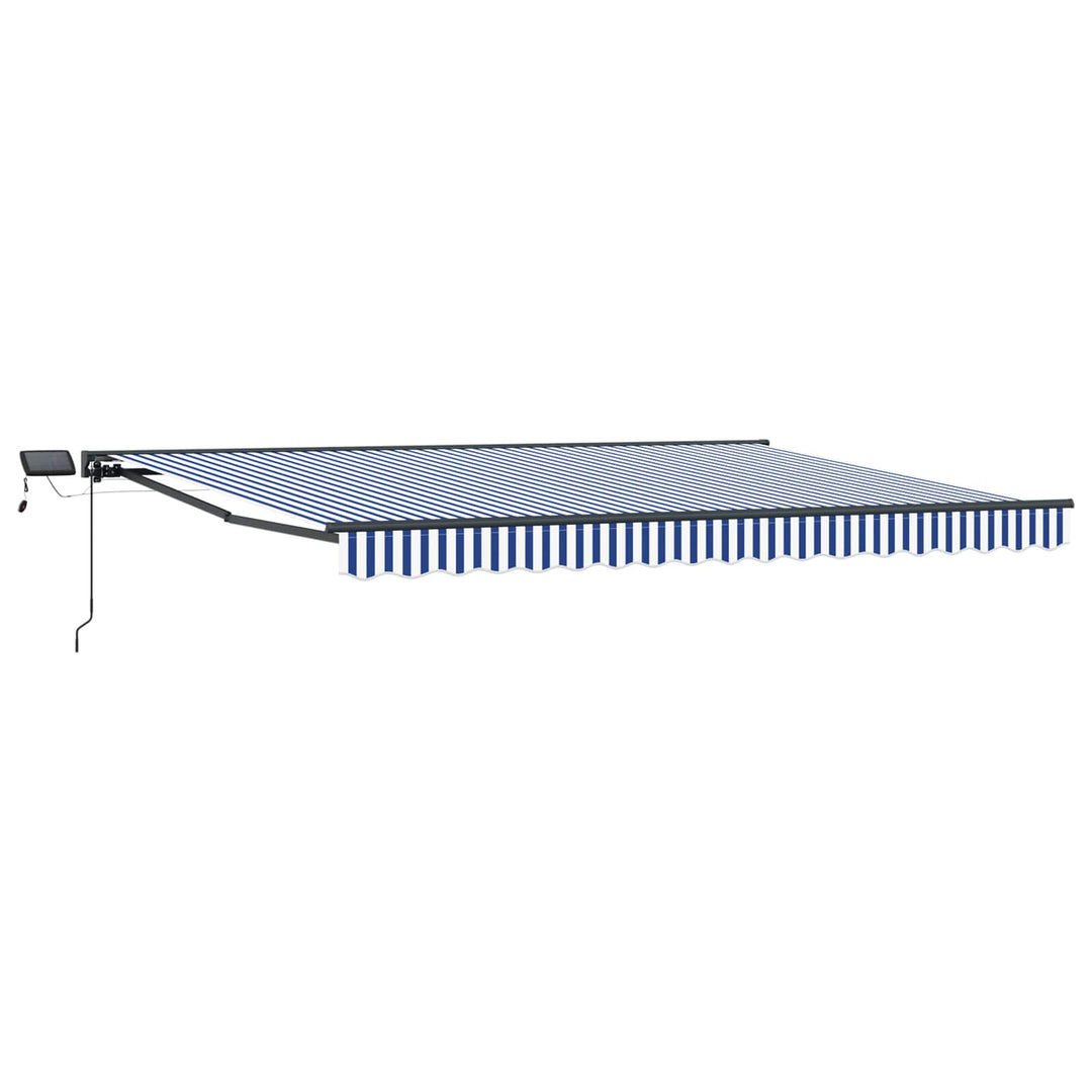 Manuel markise-ramme med LED-lys 4,5 × 3 m