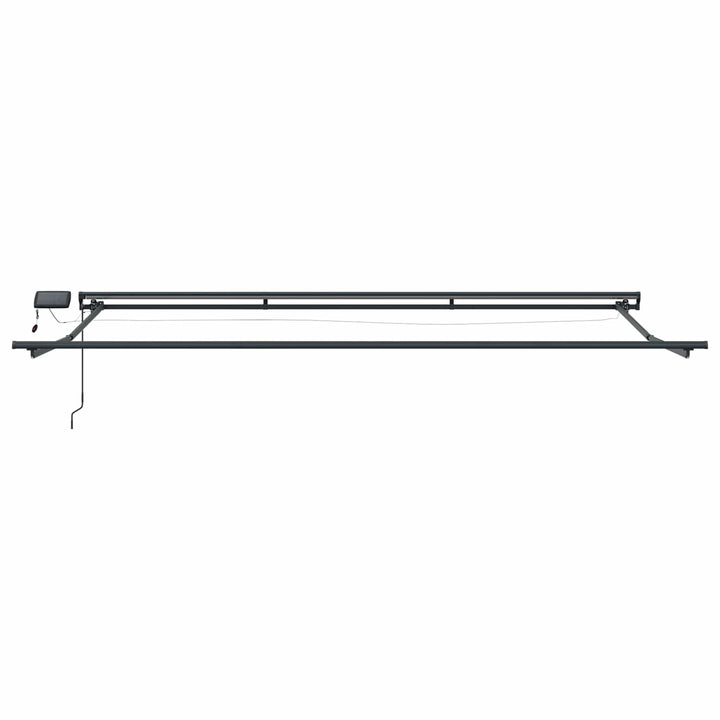 Manuel markise-ramme med LED-lys Beige og Antracit 4,5 × 3 m