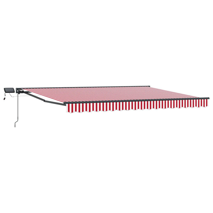 Manuel markise-ramme med LED-lys 4,5 × 3,5 m