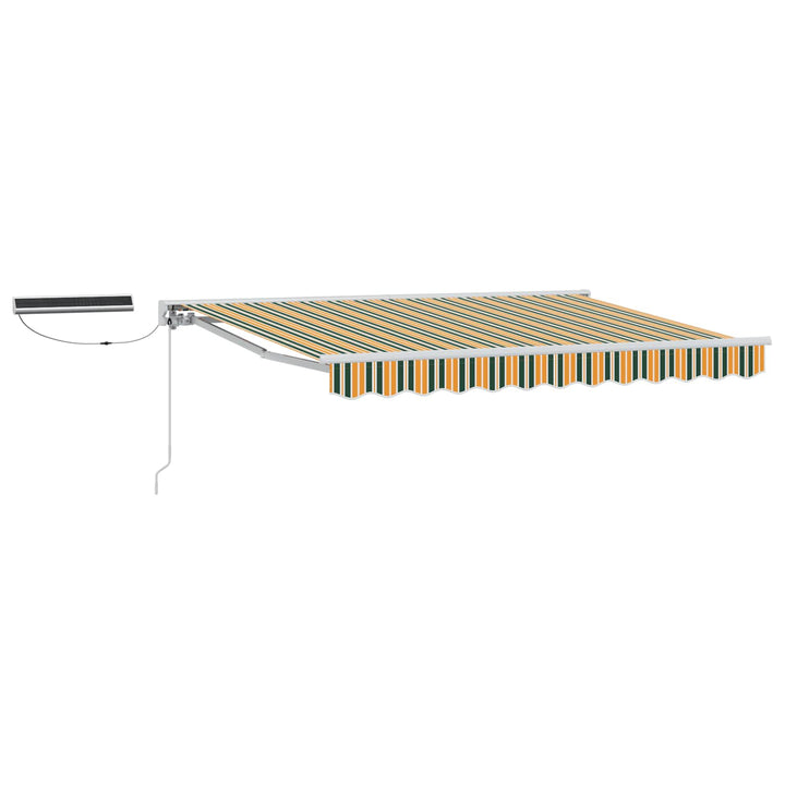 Elektrisk Utrækkelig Markise Grøn, Gul, Hvid 2,5 x 2 m