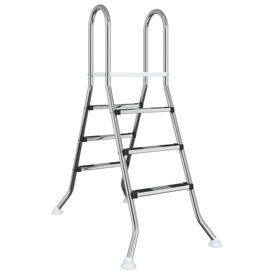 Stige til overjordisk pool 100 cm 3-Step Rustfrit Stål 304 Sølv