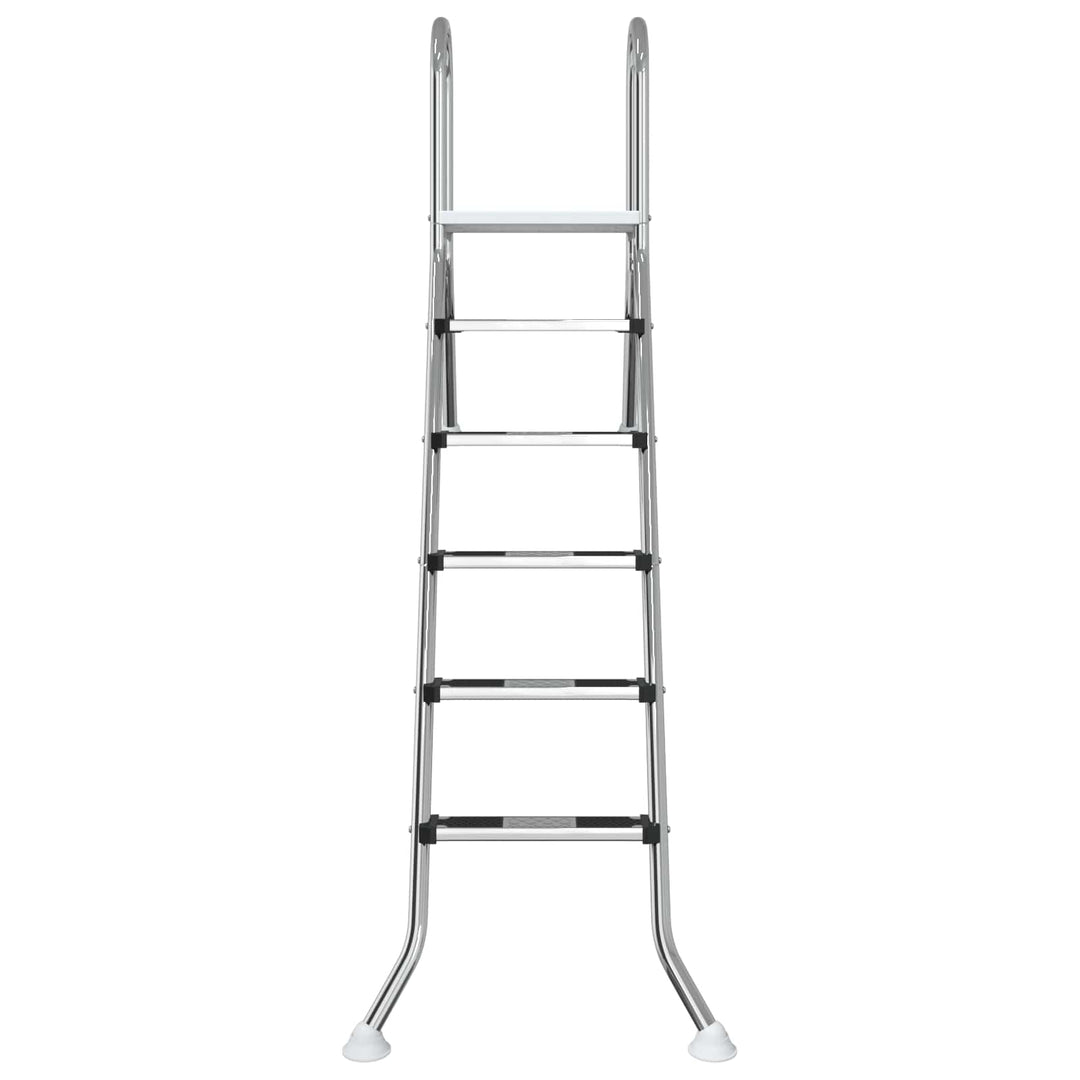 Poolstige til delvist nedgravet pool 222 x 128 cm 5-trins