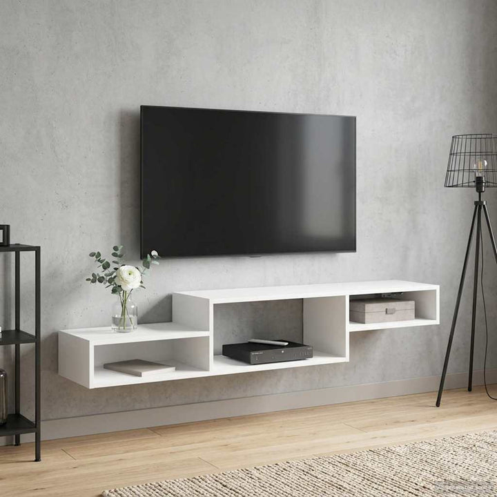 Væghængt TV Skab Vægmonteret Hvid 150 x 28 x 26 cm