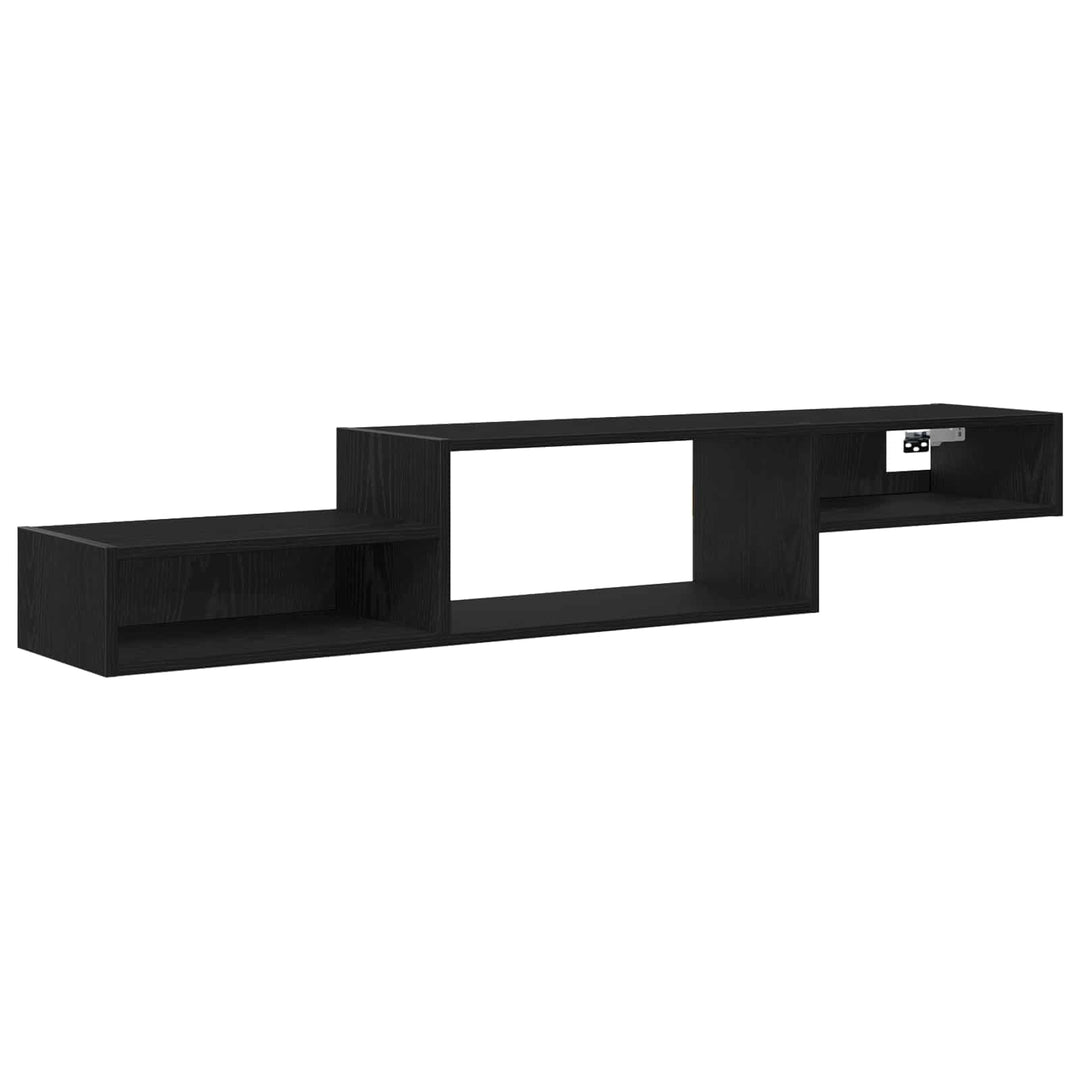 Væghængt TV Skab Vægmonteret Sort eg 150 x 28 x 26 cm
