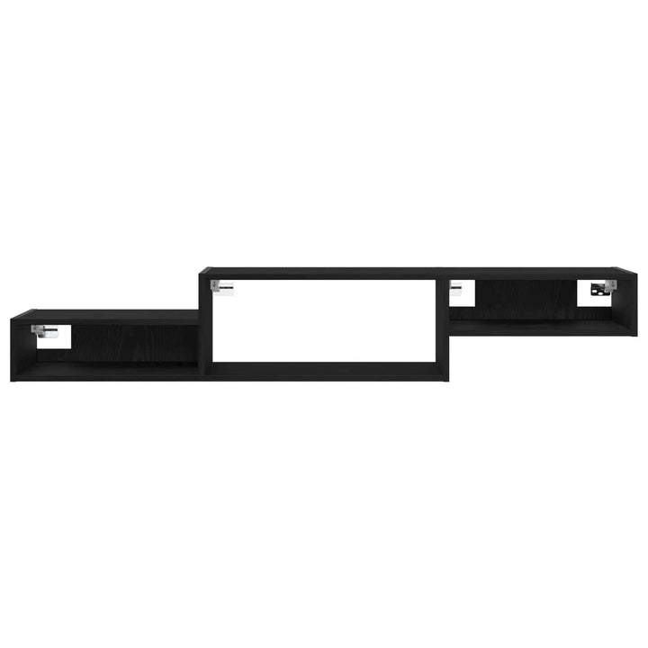 Væghængt TV Skab Vægmonteret Sort eg 150 x 28 x 26 cm