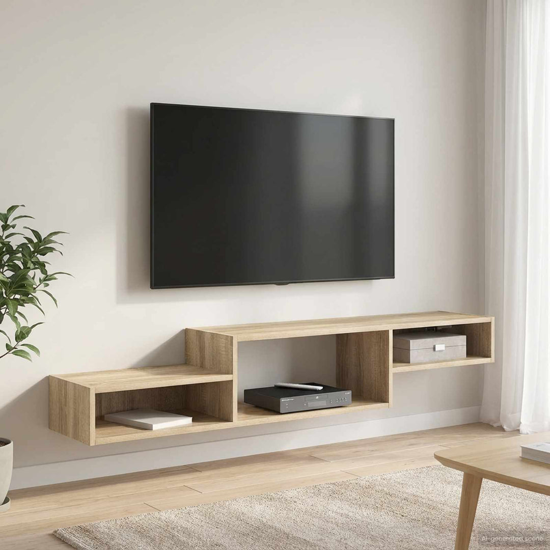 Væghængt TV Skab Vægmonteret Sonoma-eg 150 x 28 x 26 cm