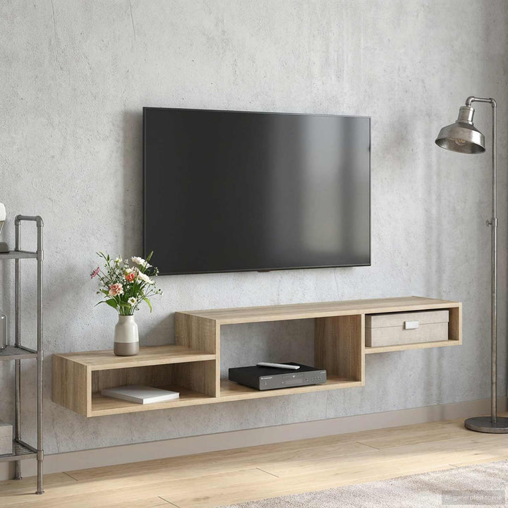 Væghængt TV Skab Vægmonteret Sonoma-eg 150 x 28 x 26 cm