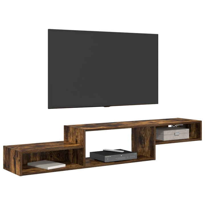 Væghængt TV Skab Vægmonteret Røget eg 150 x 28 x 26 cm