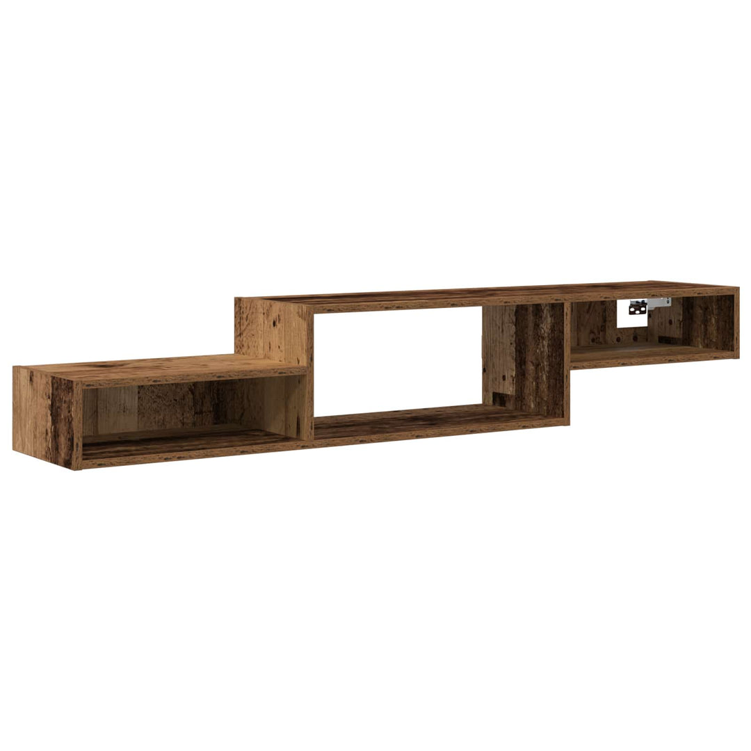 Væghængt TV Skab Vægmonteret Gammelt træ 150 x 28 x 26 cm