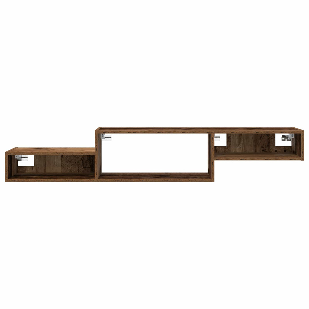 Væghængt TV Skab Vægmonteret Gammelt træ 150 x 28 x 26 cm