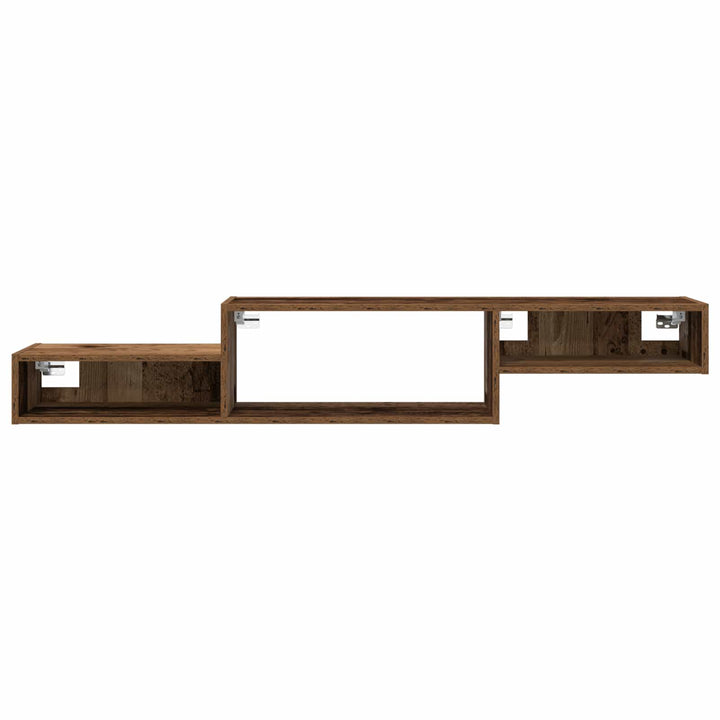 Væghængt TV Skab Vægmonteret Gammelt træ 150 x 28 x 26 cm