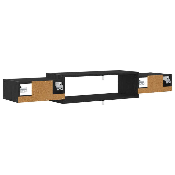 Væghængt TV Skab Vægmonteret Sort eg 140 x 28 x 21 cm