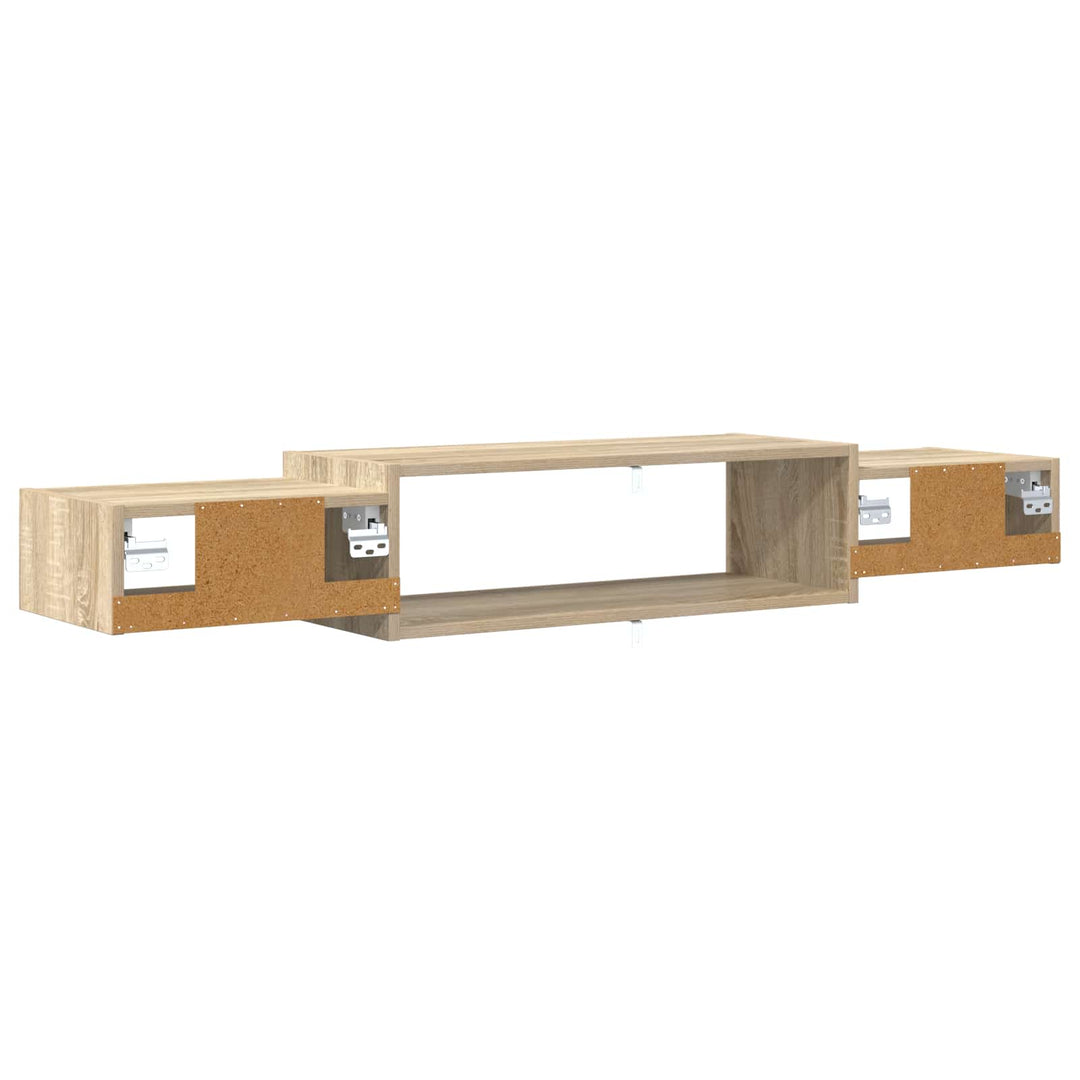 Væghængt TV Skab Vægmonteret Sonoma-eg 140 x 28 x 21 cm