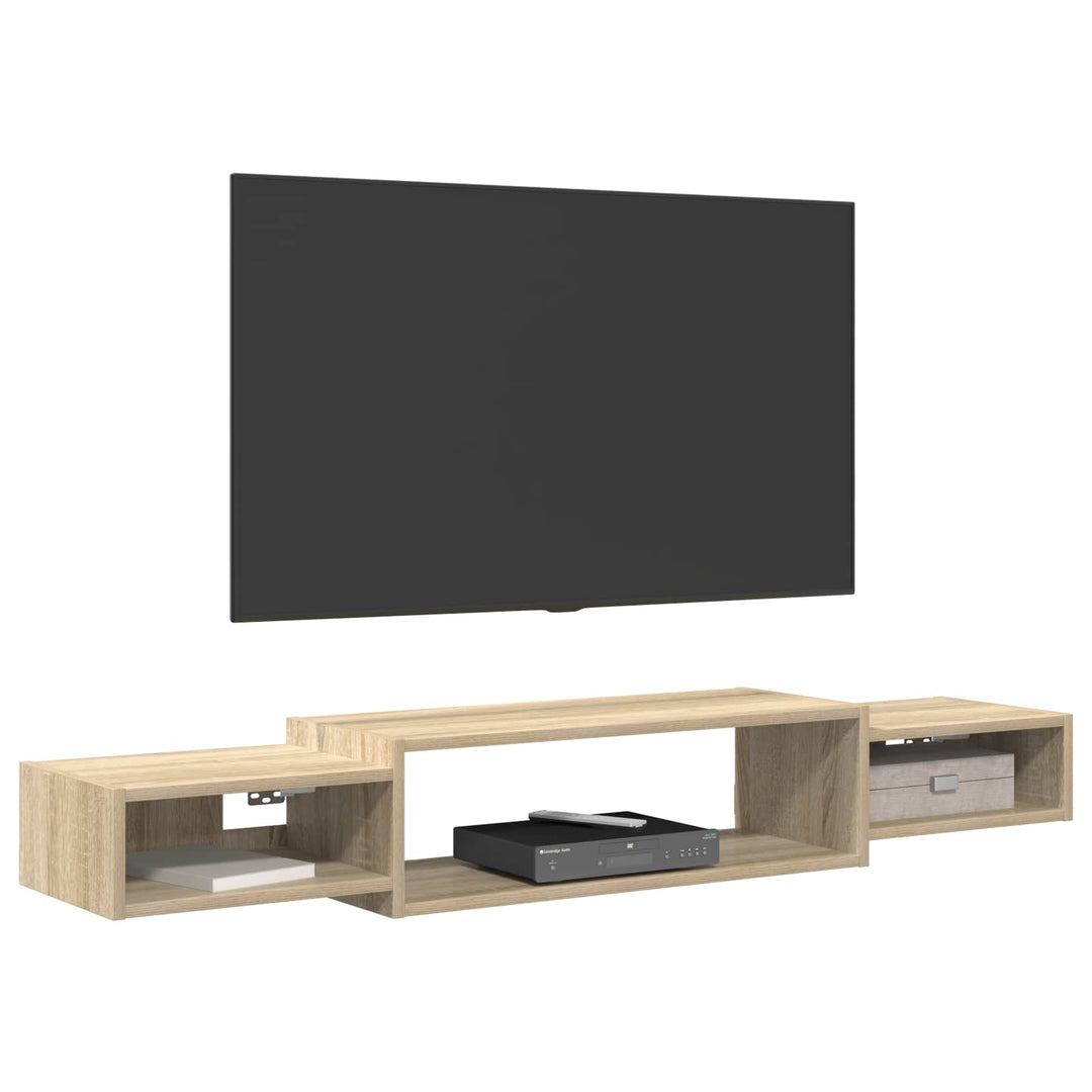 Væghængt TV Skab Vægmonteret Sonoma-eg 140 x 28 x 21 cm
